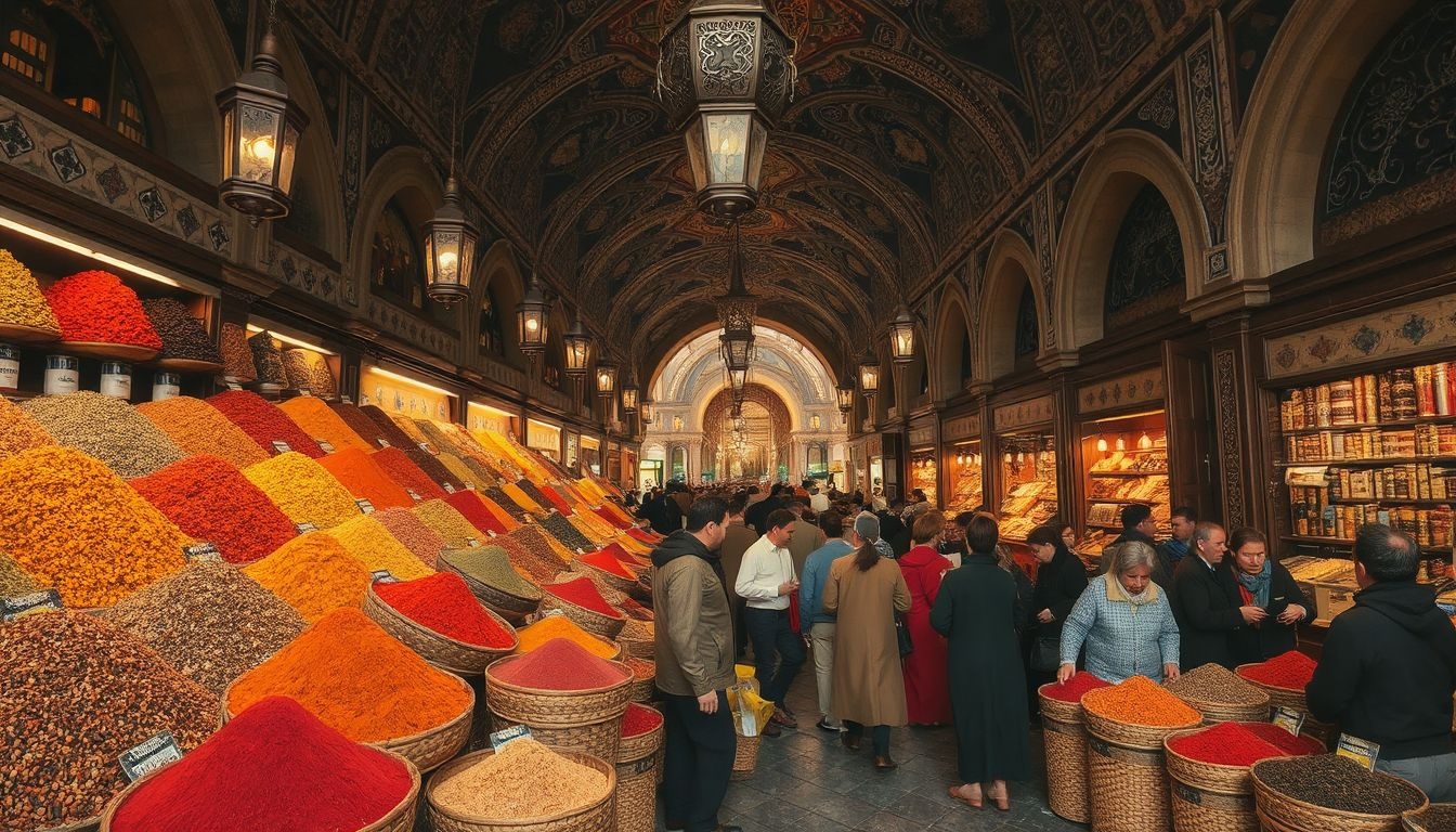 Isztambuli bazár fűszerei élénkítik az érzékeket tradicionálisan.