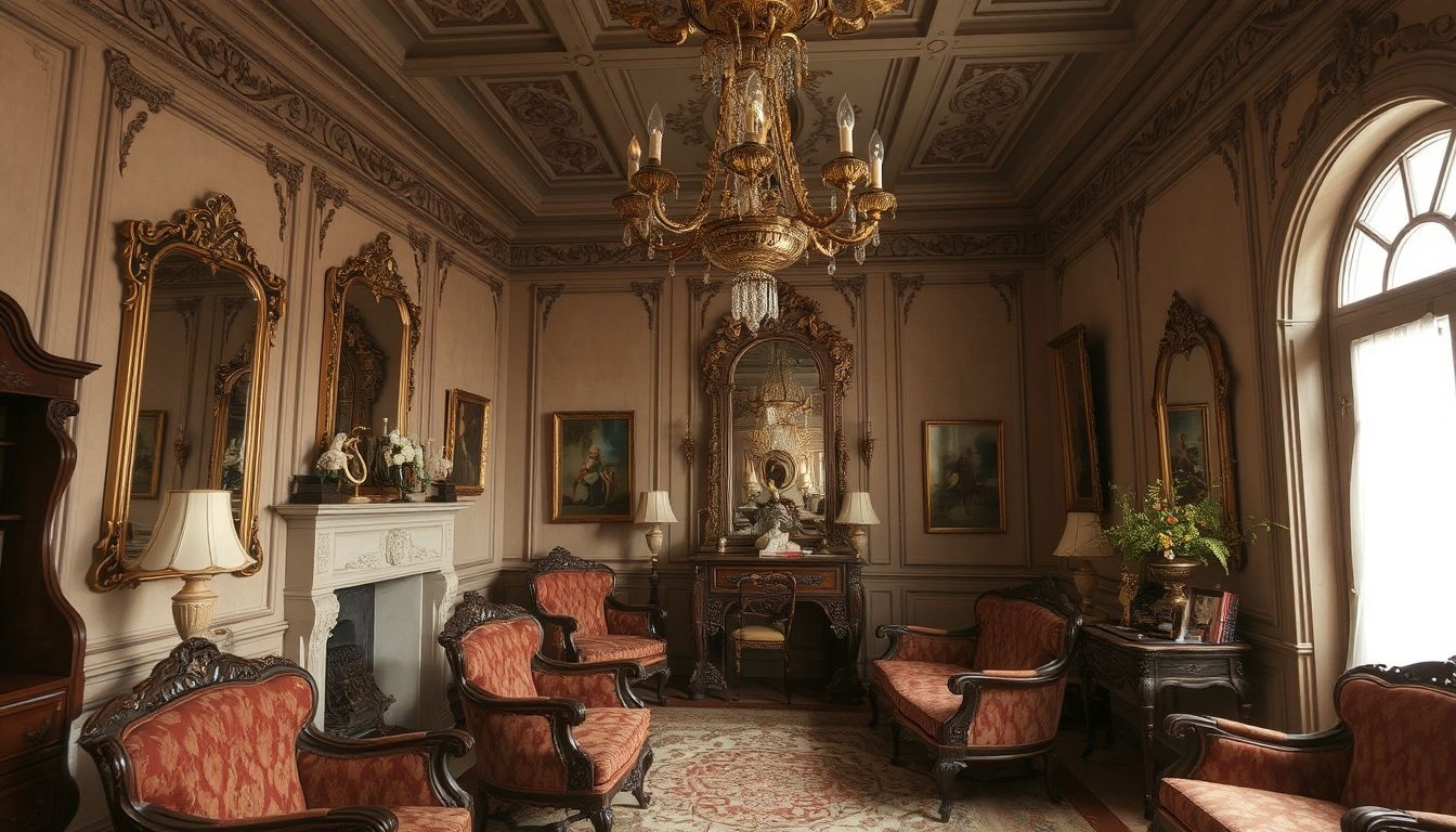 A klasszikus bútorok időtlen eleganciát és luxust sugároznak.