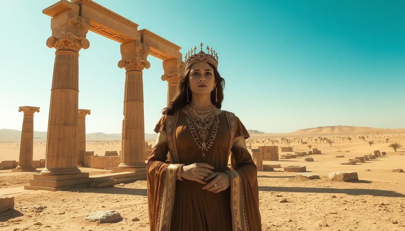 Palmyra Zénobia királynője a sivatagban bátor ellenállást tanúsított.