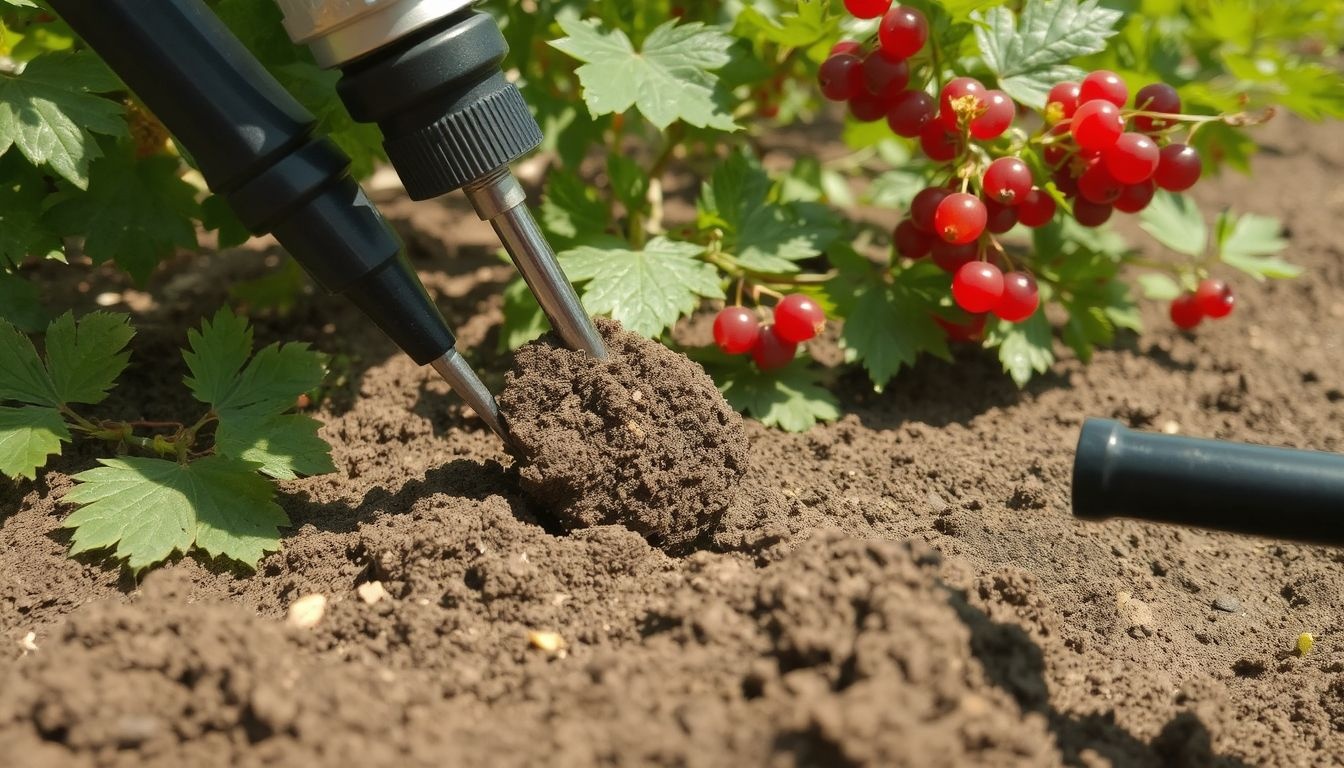 A talajvizsgálat pontos tápanyag-utánpótlást tesz lehetővé ribizlinél.