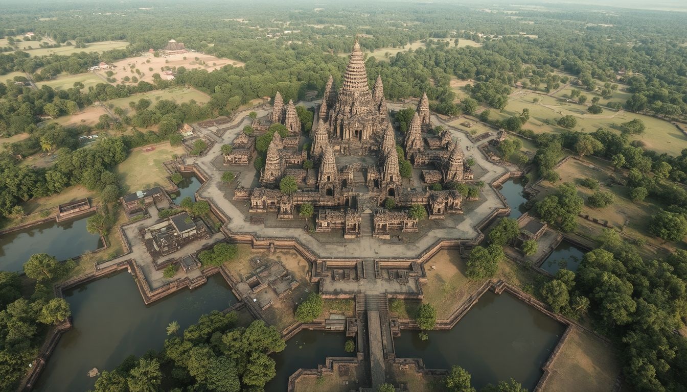 Az Angkor Wat légi térképezése feltárta a komplex vízrendszert.