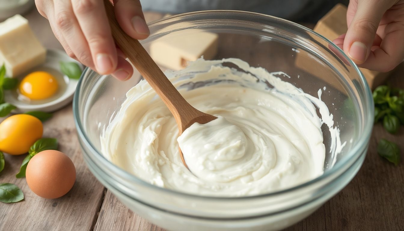 A ricotta frissen készítve a legkrémesebb lasagnéhoz.