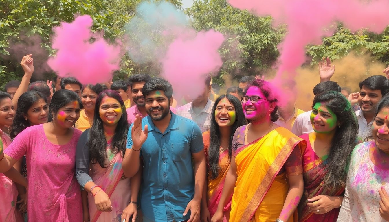 A Holi során élénk színek és boldogság tölti meg Indiát.