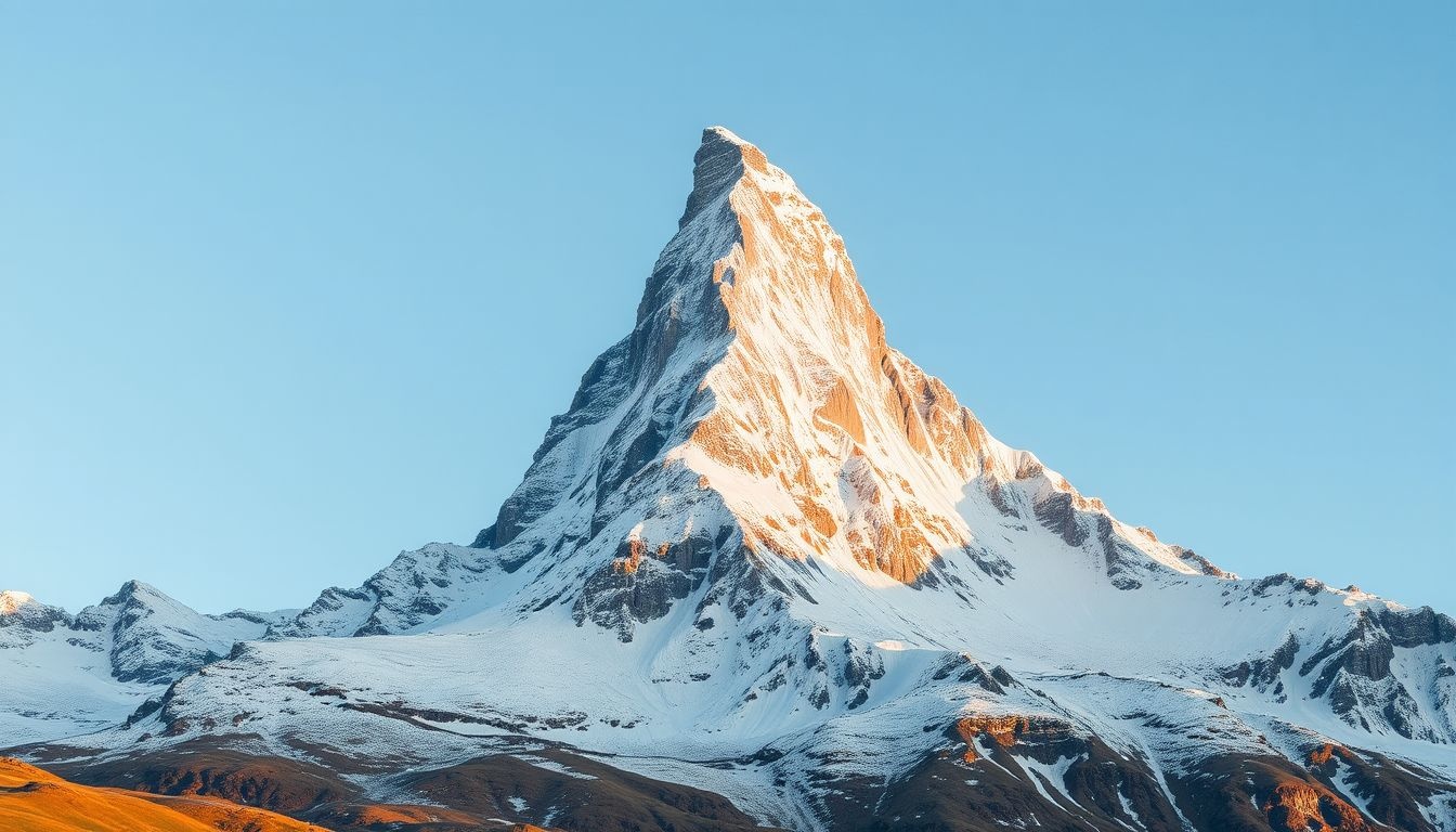 A Matterhorn formája piramis, hatalmas kihívás hegymászóknak.