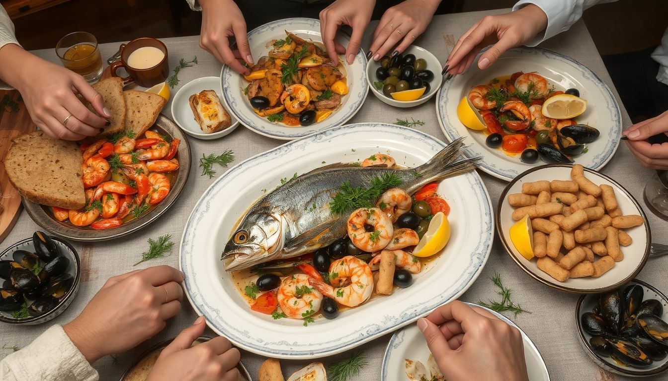 A mediterrán karácsonyi halételek családi receptek szerint készülnek.