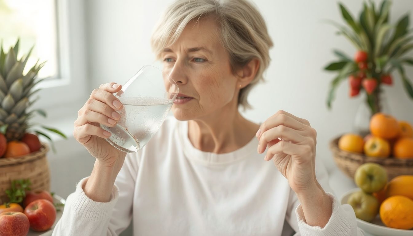 A megfelelő folyadékbevitel segíti a bőr hidratáltságát menopauza alatt.