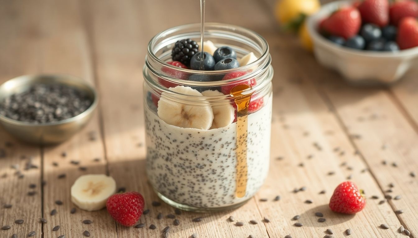 A chia mag puding gazdag omega-3-ban és rostban.