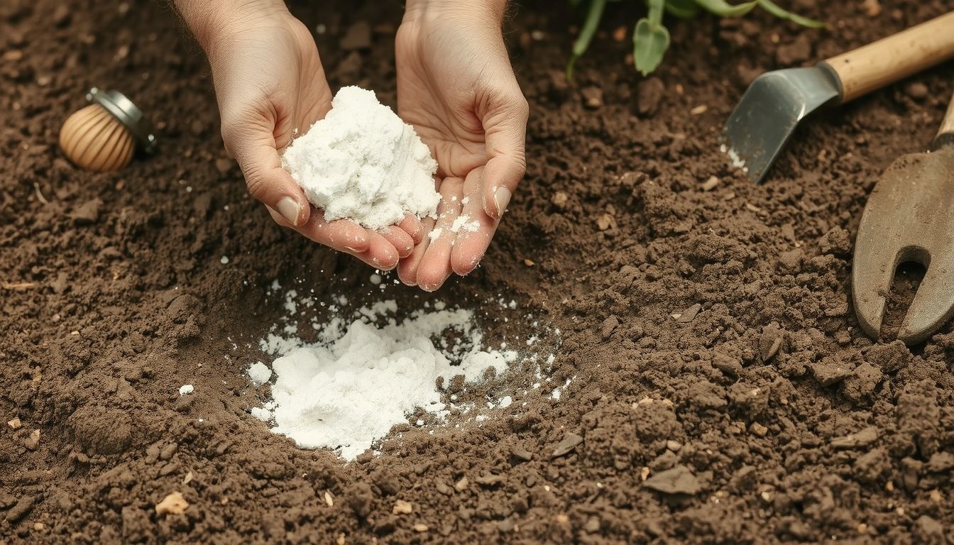 A lime segít semlegesíteni a savanyú talajt és javítja.