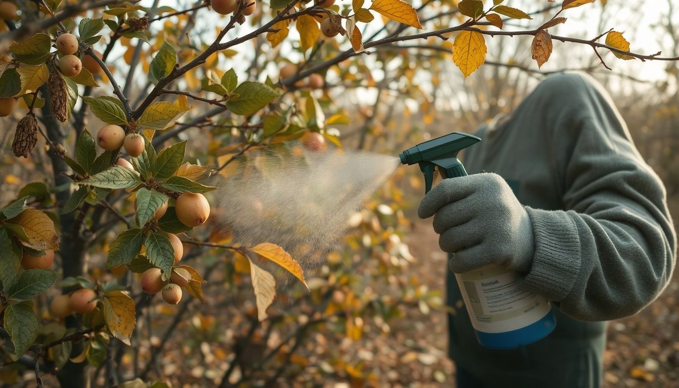 A lemosó permetezés hatékonyan csökkenti a téli kártevők számát.