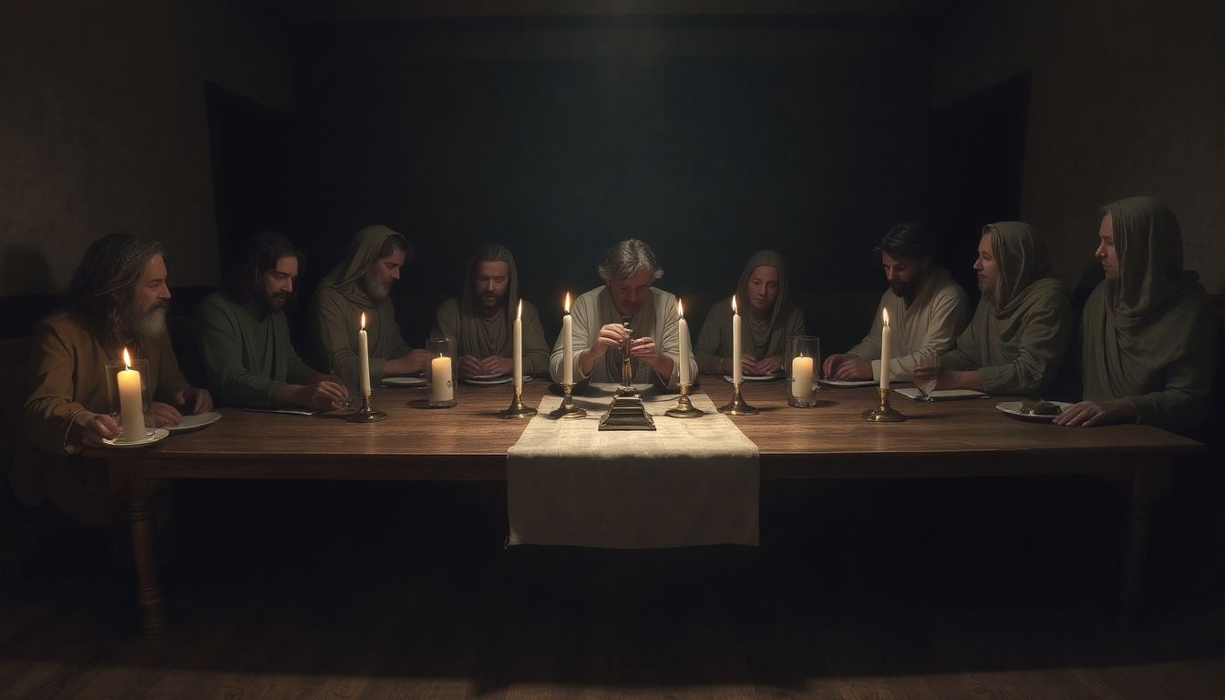 Júdás árulása az utolsó vacsorán 13-as szimbóluma.