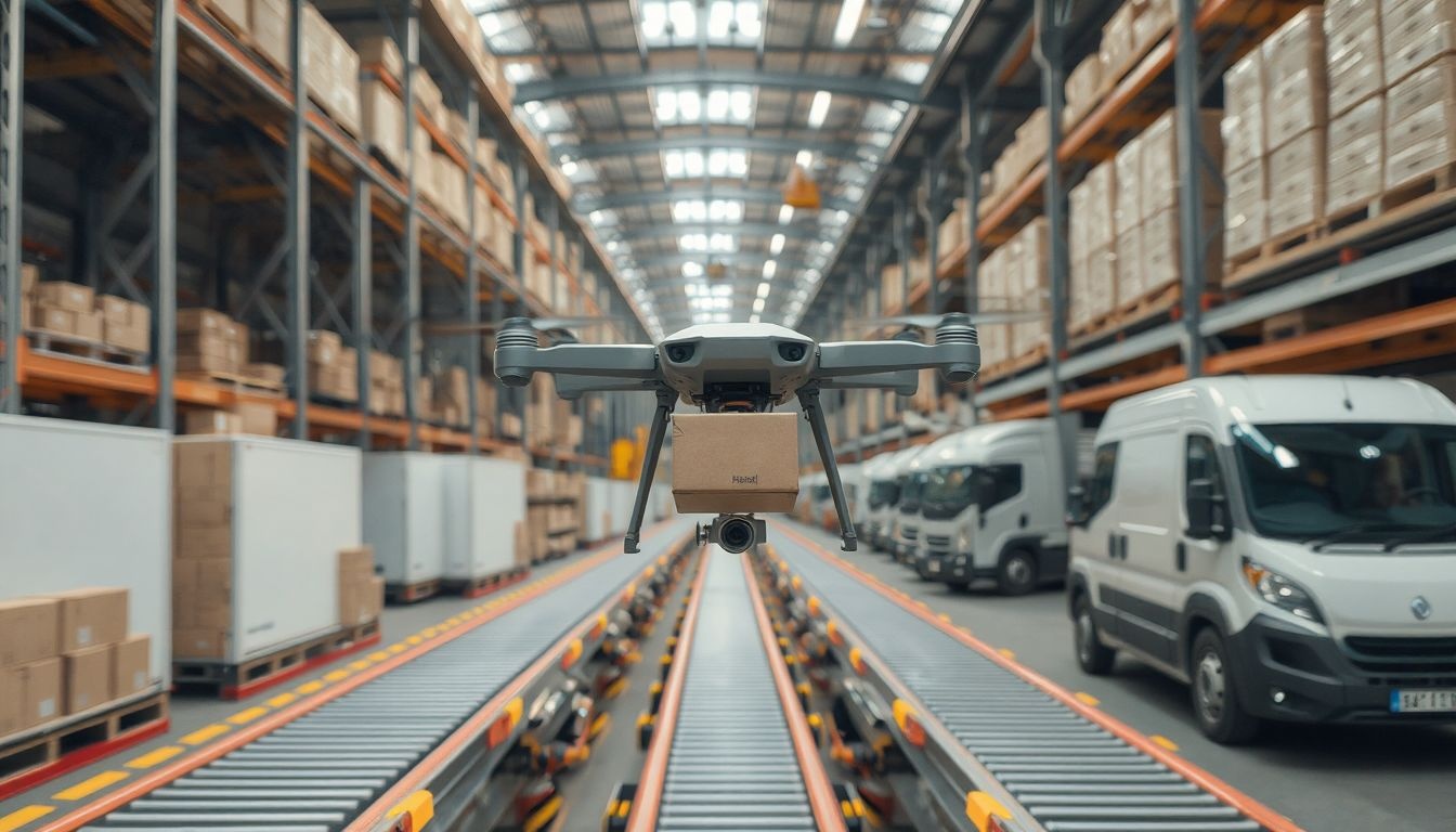 Minidrónok gyorsítják és optimalizálják a logisztikai szállítási folyamatokat.
