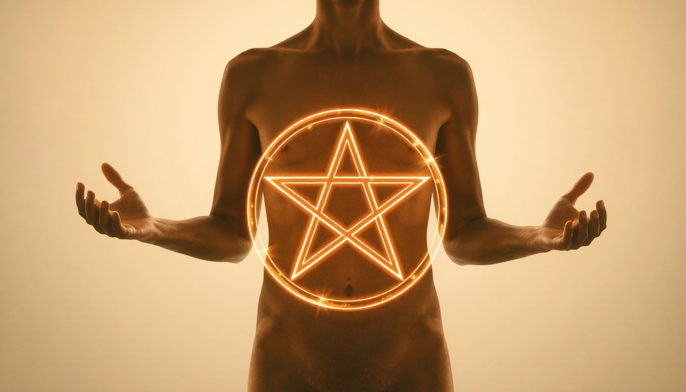A pentagram az emberi test öt fő végtagját szimbolizálja.