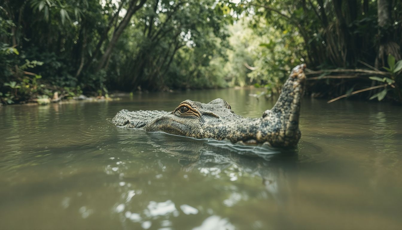 A sósvízi krokodil főként Délkelet-Ázsia mangrove mocsaraiban él.