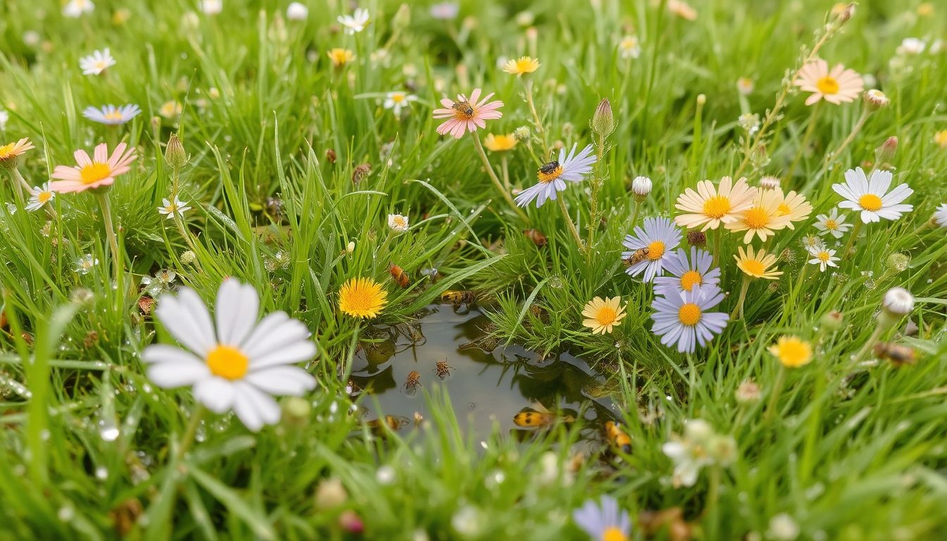 A vízmegőrzés segíti a gyep szárazságtűrését és biodiverzitását.