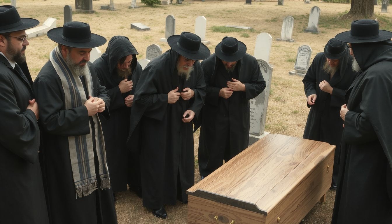 A zsidó gyász hét napja, a sátírus, mély közösségi támogatás.