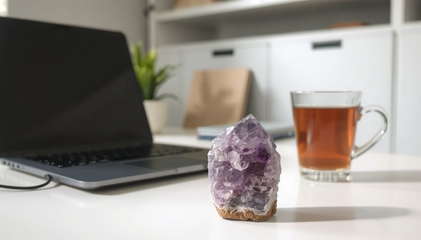 Az ametiszt energetizál és csökkenti a munkahelyi stresszt.