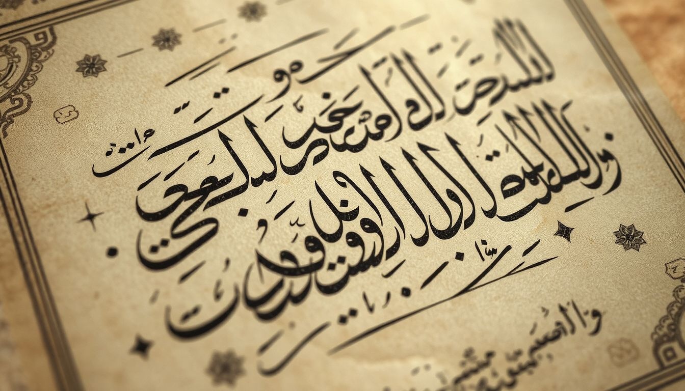Az arab kalligráfia művészi geometriája spirituális mélységet tükröz.