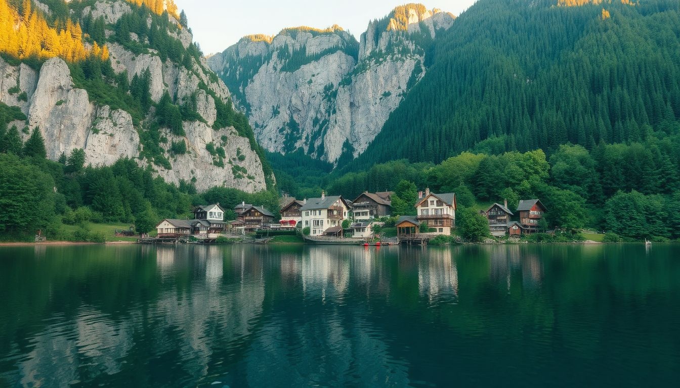 Hallstatt festői tava és alpesi házai meseszerű idillt teremtenek.