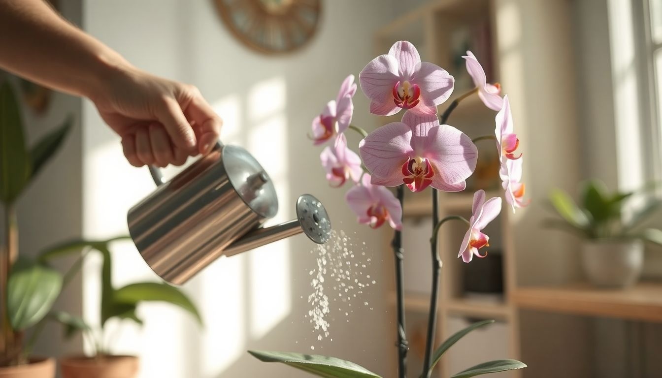 Az orchideákat reggelente, gyökérzetük körül egyenletesen öntözzük.