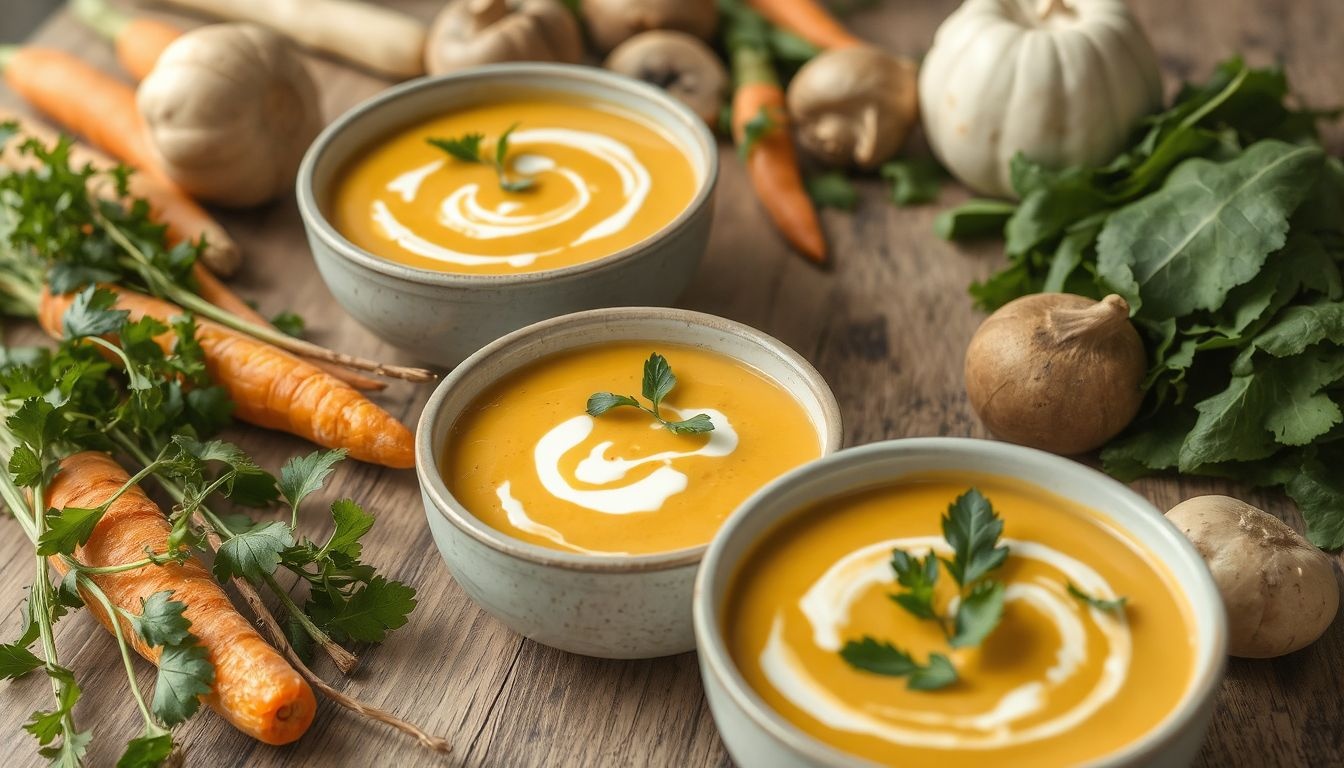 A vegán krémlevesek gazdag ízt adnak tejszín nélkül.