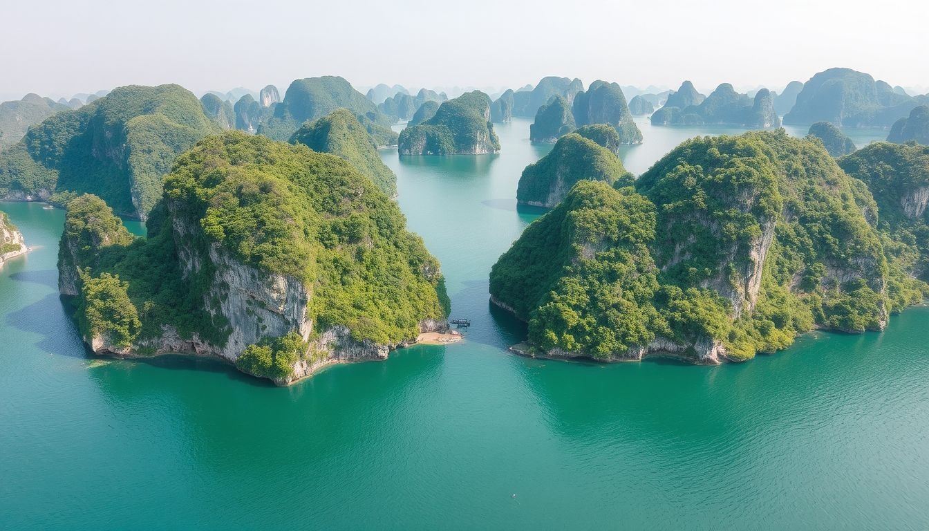 A Ha Long-öböl több mint 1600 mészkőszigetből áll.
