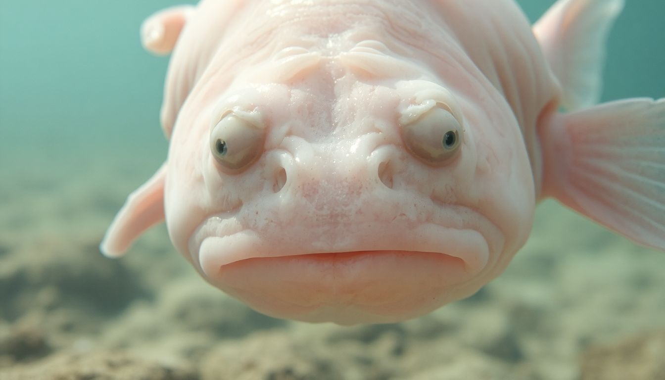 A Blobfish külseje víz alatti nyomás hiányában torzul.
