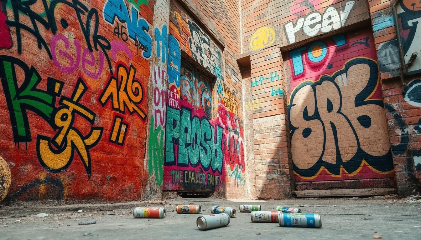 A throw-up-ok gyors, egyszerű betűtípusai a graffiti alapjai.