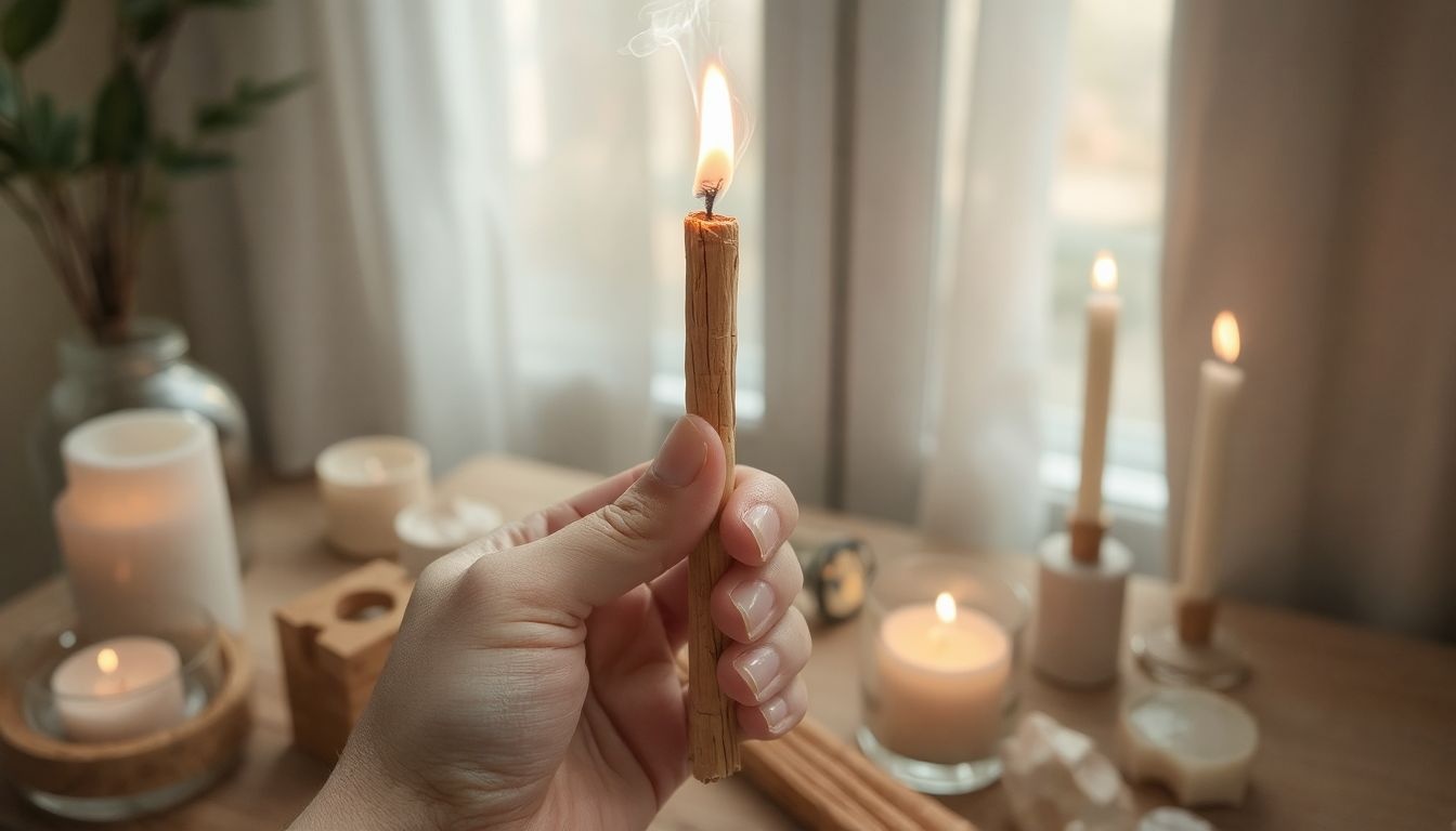 A palo santo füstje energetikailag tisztítja a teret.
