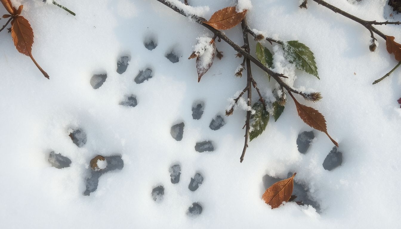 Az állatnyomok felismerése segít a vadállatok mozgásának követésében télen.