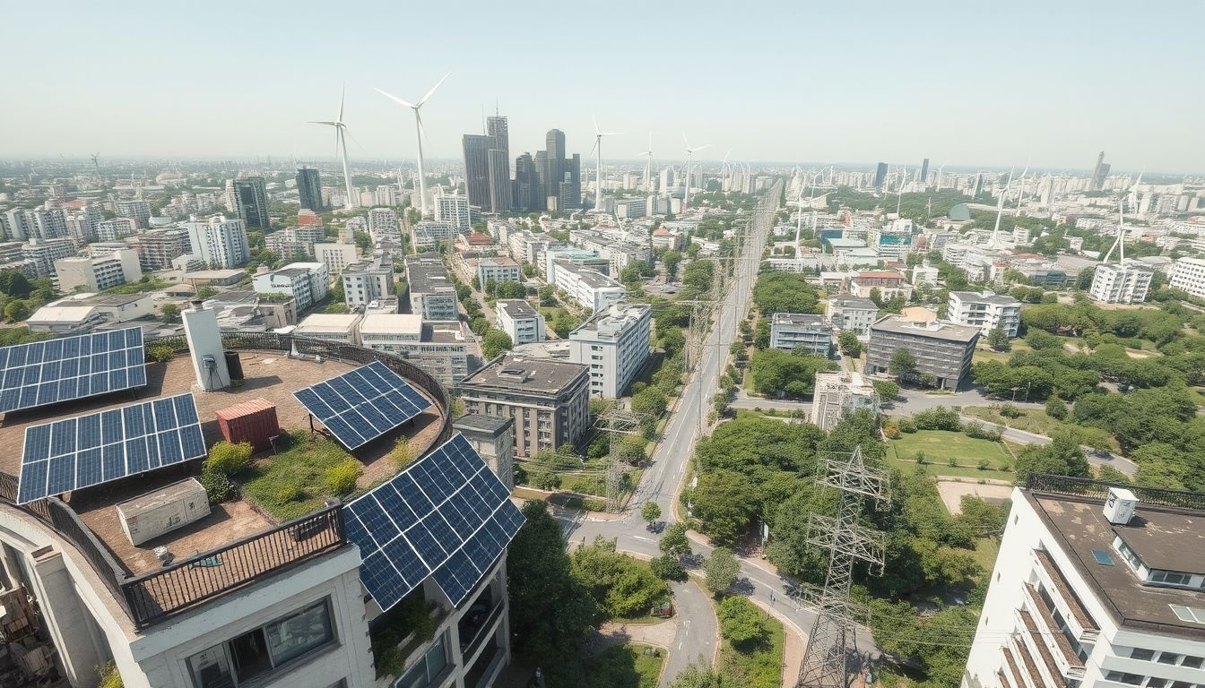 A városi hálózatokban a megújuló energia integrációja növeli az energiahatékonyságot.