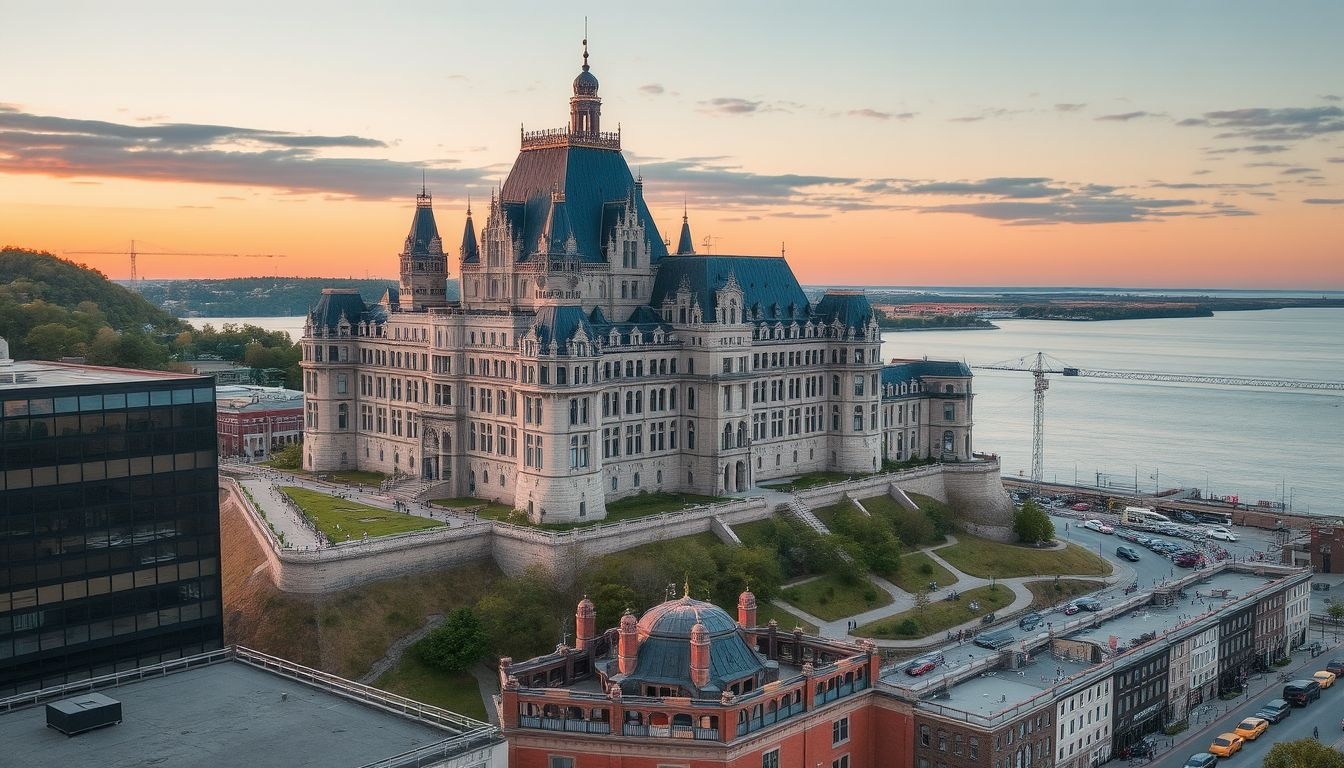 Québec City történelmi falai között vibráló modern élet zajlik.